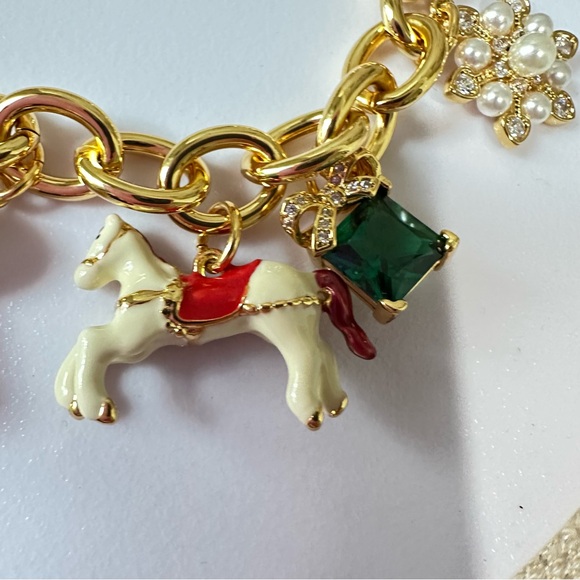 Kate Spade Winter Wonderland Goldtone Charm Bracelet with Colorful Accents - Picture 9 of 16